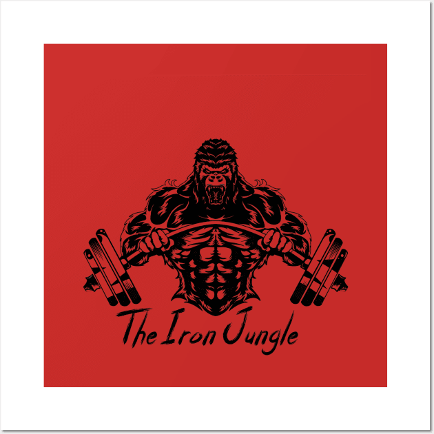 The Iron Jungle Gorilla Gym Wall Art by Cooldaddyfrench